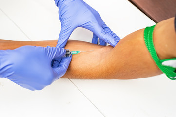 blood collection, laboratory examination for a medical examination by doctors and nurses.