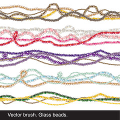 Vector brush. Glass beads - 135275175