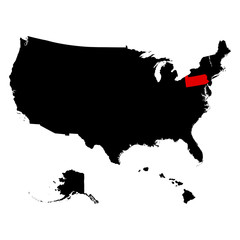map of the U.S. state  Pennsylvania 