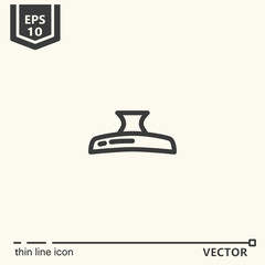Hairdressing tools. Icons series. Hair clip.