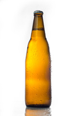 Brown bottle on a white background, clean water island bottles