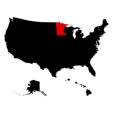 map of the U.S. state  Minnesota 