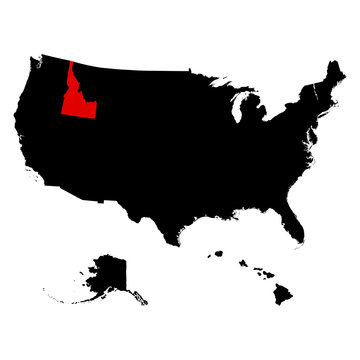recommend clip art: map of the U.S. state  Idaho 