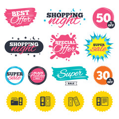 Accounting icons. Document storage in folders.