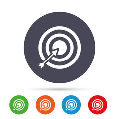 Target aim sign icon. Darts board symbol.