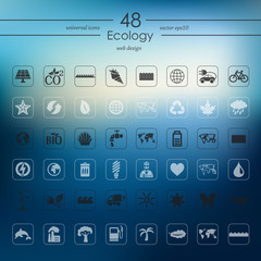 Set of ecology icons