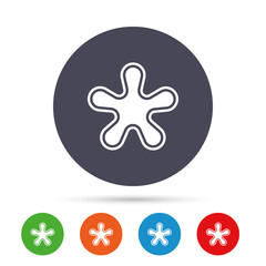 Obraz premium Asterisk footnote sign icon. Star symbol.