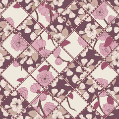 abstract seamless patchwork pattern