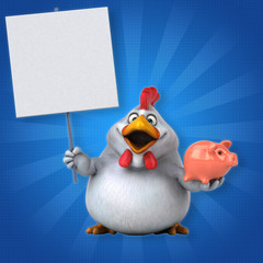 Fun chicken - 3D Illustration