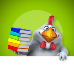 Fun chicken - 3D Illustration