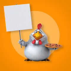Fun chicken - 3D Illustration
