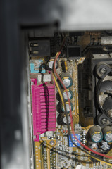The motherboard of a computer