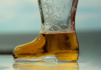 Boot shaped beer glass