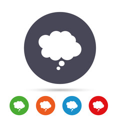 Comic speech bubble sign icon. Chat think symbol.