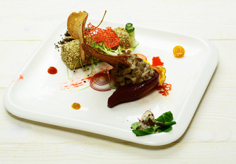 Whipped puree and roll