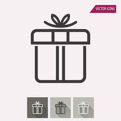 Gift Box - vector icon.
