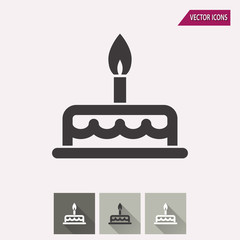 Cake - vector icon.