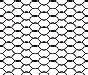 Black vector seamless wavy line pattern