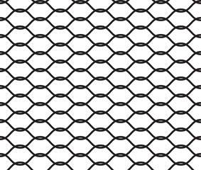 Black vector seamless wavy line pattern