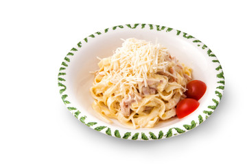 Carbonara Pasta with tomatoes