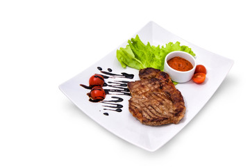 Chop the beef with vegetables