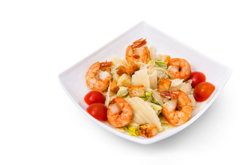 Caesar Salad with Seafood - shrimp, prawns