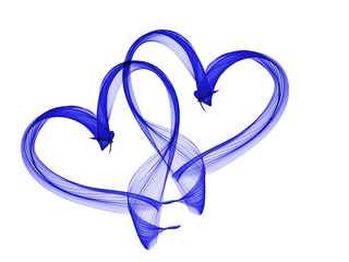 lovely blue textured background, heart line romantic abstract backdrop