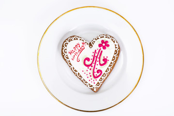 Holiday gift -imbirnye gingerbread with icing