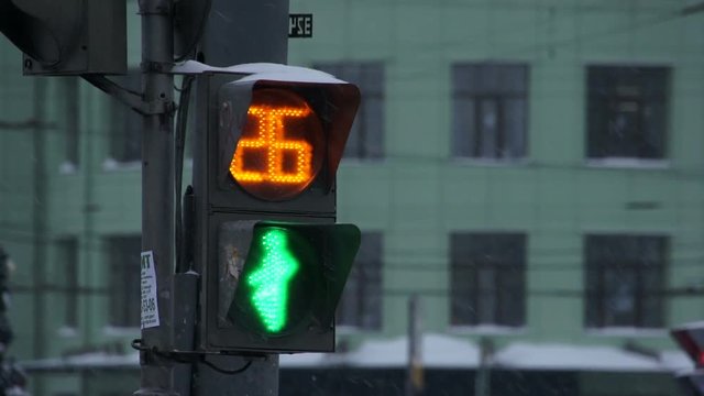 Traffic lights on street