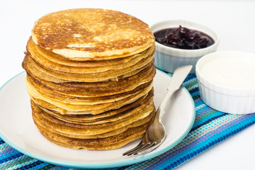Pancake on a white background