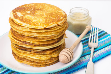 Pancake on a white background