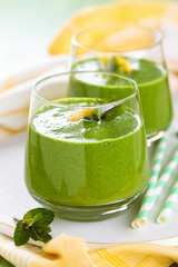 Spinach smoothie  with mint.