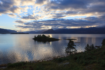A lovely summer afternoon in beautiful landscape in Hardanger, Norway