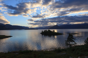 A lovely summer afternoon in beautiful landscape in Hardanger, Norway