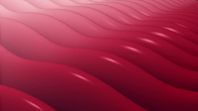 Abstract waving surface in red color 
