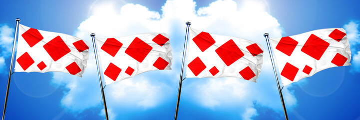 Spade card background flag, 3D rendering