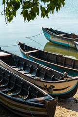 Fishing boats on the shores of Trincomalee, one of the best deep water natural harbours in Sri Lanka 