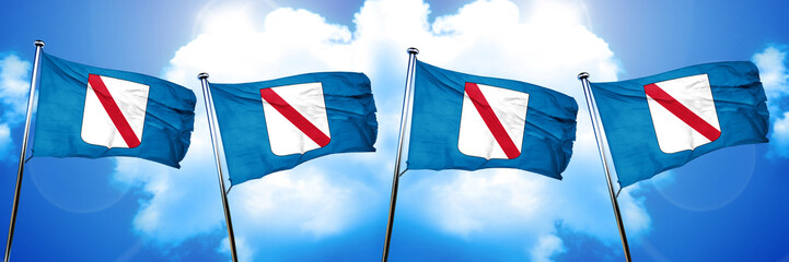 Campania flag, 3D rendering