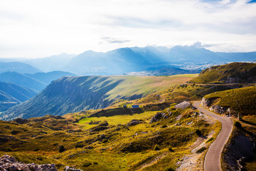 Fototapeta premium Montenegro, the road passes through the National Park Durmitor