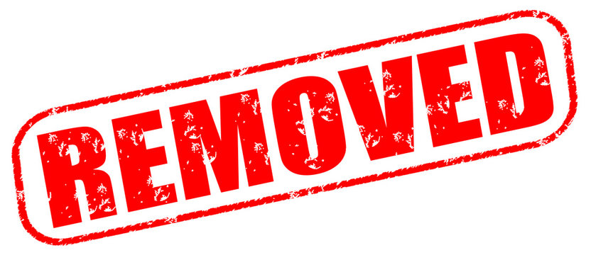 Removed on the white background, red illustration