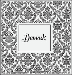 Damask background black with text 2