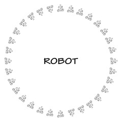 Robot doodle frame.