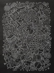 Cartoon cute doodles Science illustration