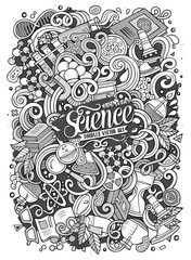 Cartoon cute doodles Science illustration