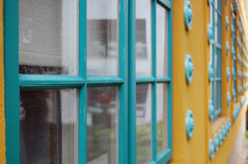 detail of Beautiful colorful building