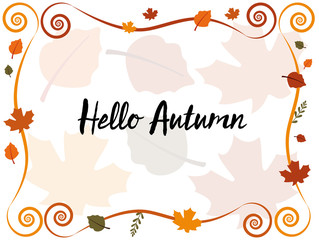 Hello Autumn with frame