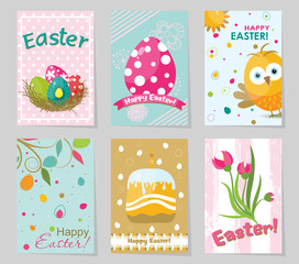 Fototapeta premium Template Easter greeting card, vector illustration