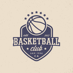 basketball club logo. modern sport emblem