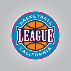 basketball league logo. modern sport emblem