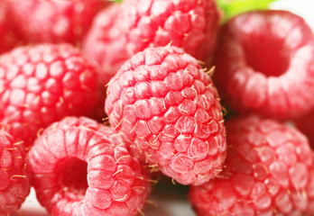 Fresh big raspberries